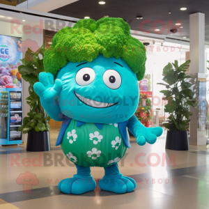 Turkis broccoli maskot...