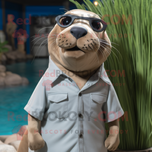 Oliven Sea Lion maskot...