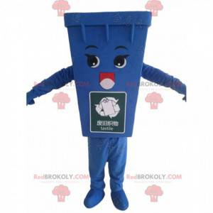 Mascotte cassonetto blu, costume spazzatura blu - Redbrokoly.com