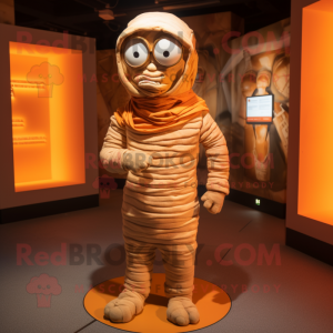 Oranje mummie mascotte...