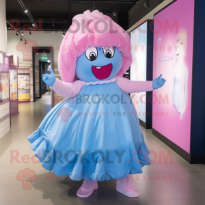 Obloha modrá Růžová postava...