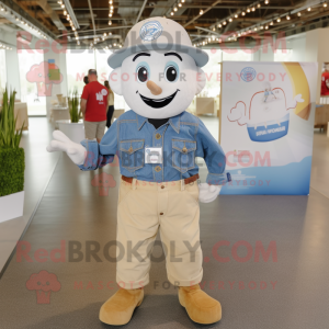 Cream Pendant maskot drakt...