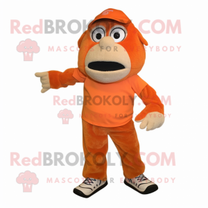 Orange armbandsur maskot...