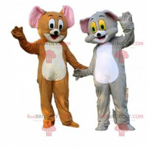 Tom and Jerry mascots, famous cartoon characters -