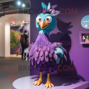 Purple Peacock mascotte...