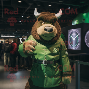 Green Bison mascotte...