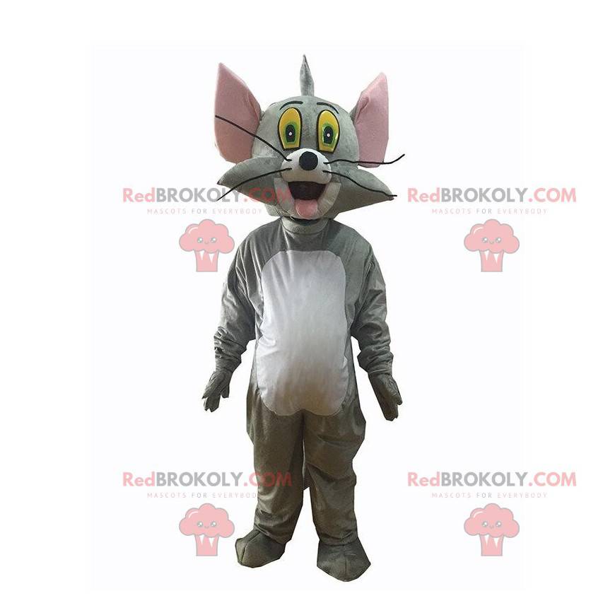Mascote Tom, o famoso gato cinza do desenho animado Tom e Jerry