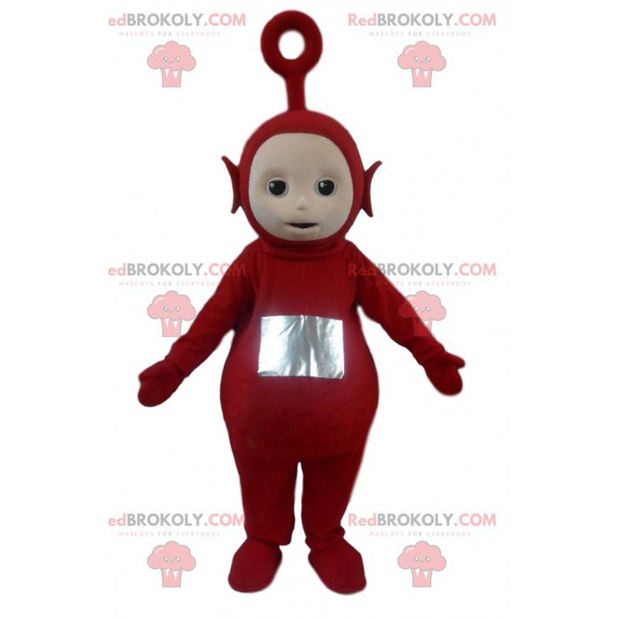 Mascot van Po, de beroemde rode alien van de Teletubbies -
