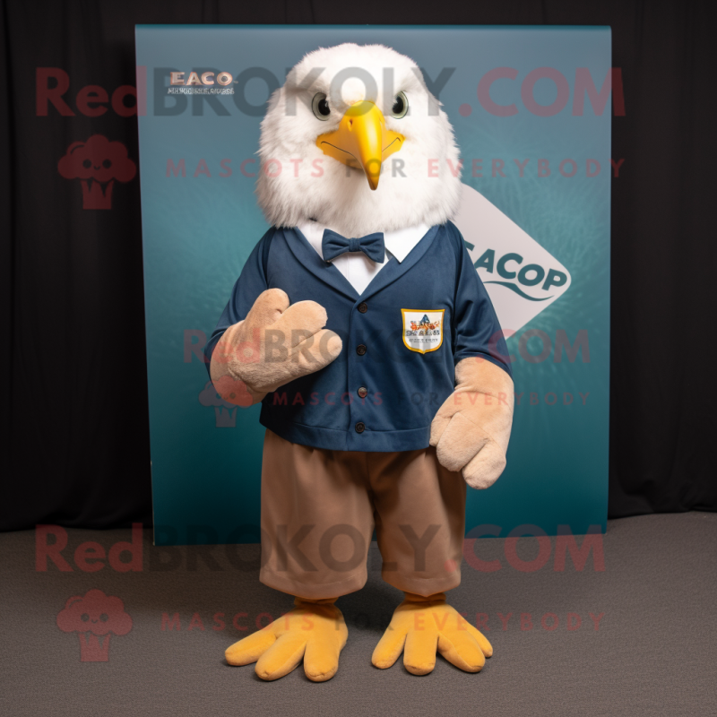 nan Bald Eagle mascot costume character dressed with a Romper and Pocket squares nan Bald Eagle mascot costume character dressed with a Romper and Pocket squares