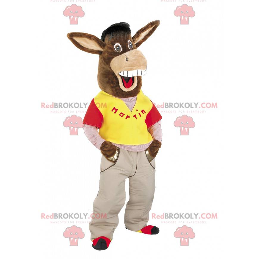 Jenny brown donkey mascot - Redbrokoly.com