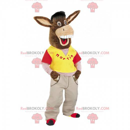 Mascotte d'âne marron de bourrique - Redbrokoly.com