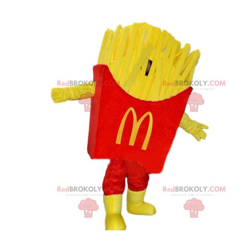 Mascote de batata frita do Mc Donald's cone de batatas fritas -