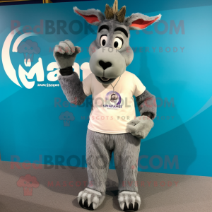 nan Donkey mascot costume character dressed with a Tank Top and Bracelet watches