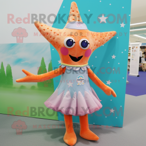 nan Starfish mascot costume character dressed with a Dress and Anklets