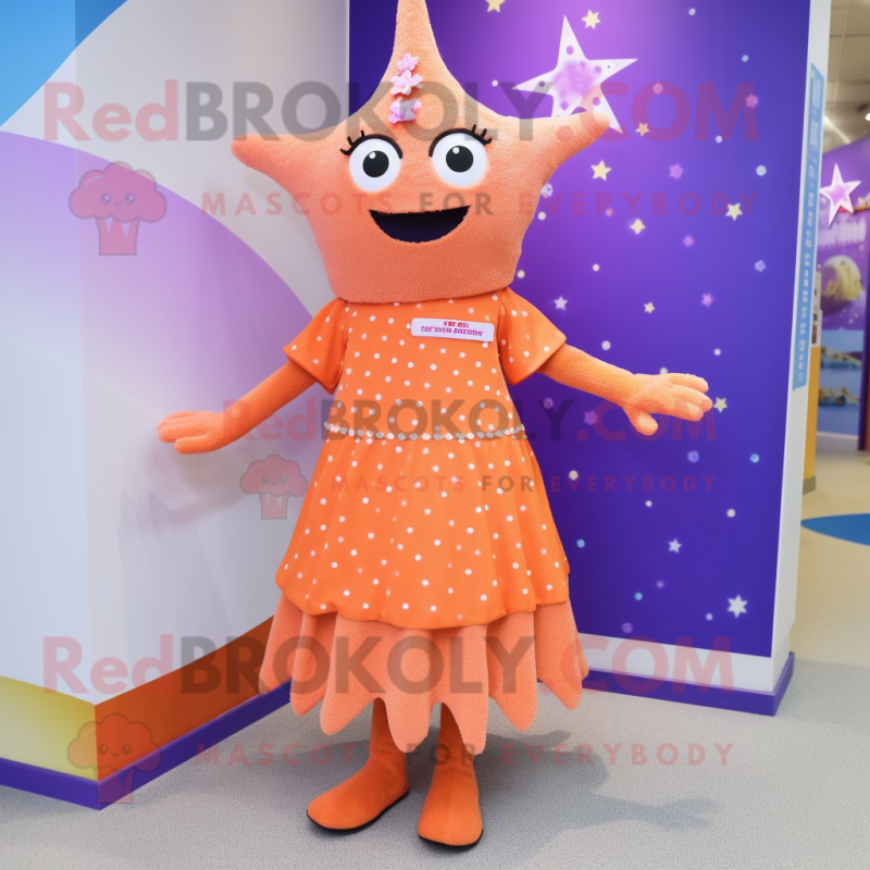 nan Starfish mascot costume character dressed with a Dress and Anklets