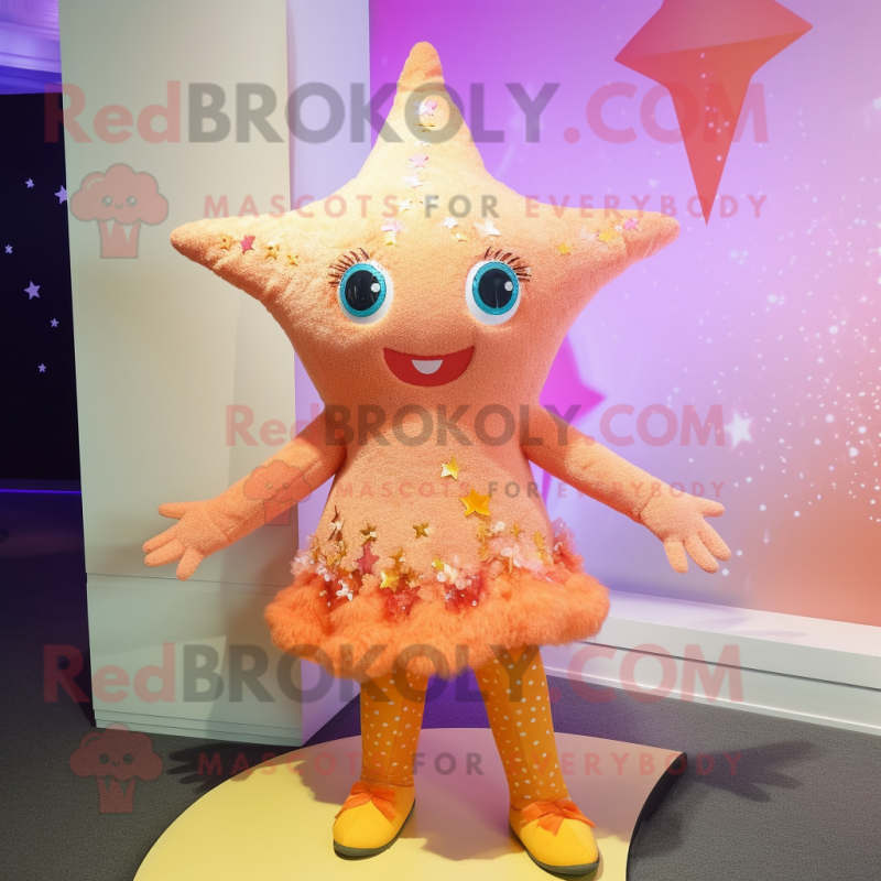 nan Starfish mascot costume character dressed with a Dress and Anklets nan Starfish mascot costume character dressed with a Dress and Anklets