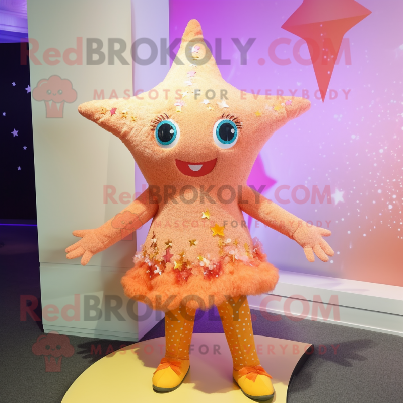 nan Starfish mascot costume character dressed with a Dress and Anklets