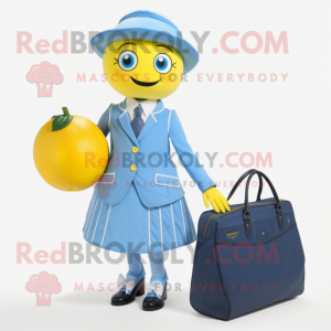 Blue Lemon mascotte kostuum...