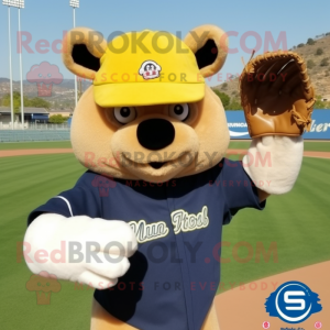 Navy Baseball Glove maskot...