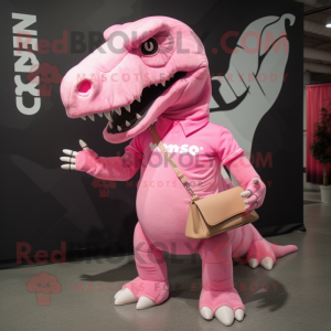 Pink Tyrannosaurus maskot...