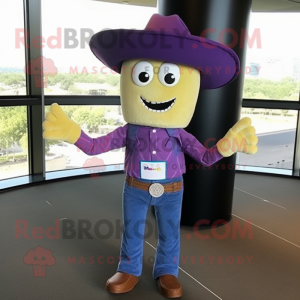 Lavender Fajitas mascot costume character dressed with a Bootcut Jeans and Keychains