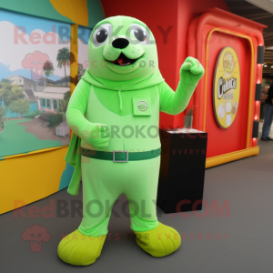 Lime Green Seal maskot...