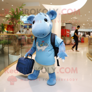 Sky Blue Tapir mascotte...