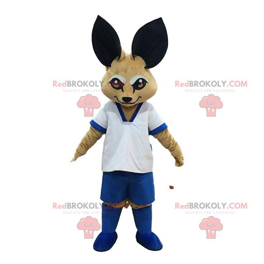 Mascot fennec, zorro de arena en ropa deportiva - Redbrokoly.com