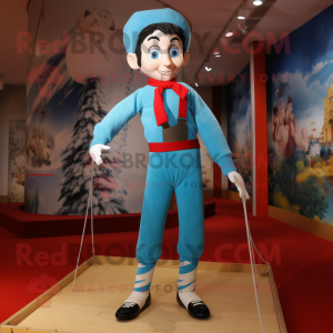 nan Tightrope Walker mascot costume character dressed with a Capri Pants and Belts