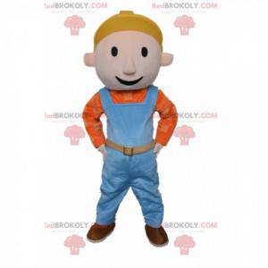 Mascot foreman, worker costume with a helmet - Redbrokoly.com