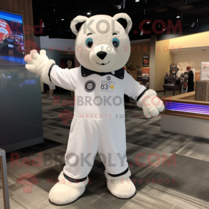 Vit nallebjörn maskot...