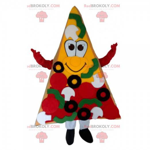 Kæmpe pizzaskive maskot, pizzeria kostume - Redbrokoly.com