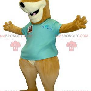 Marmot mascotte scoiattolo marrone e bianco - Redbrokoly.com