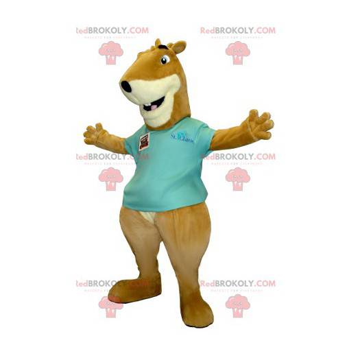 Marmot mascot brown and white squirrel - Redbrokoly.com