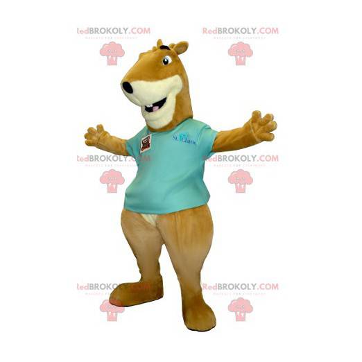 Marmot maskot brun og hvid egern - Redbrokoly.com
