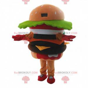 Mascotte hamburger gigante, costume hamburger, fast food -