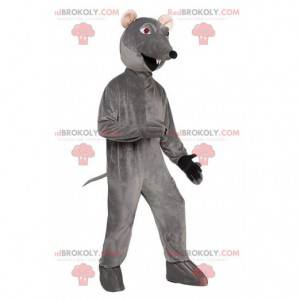 Mascote de rato cinza, fantasia de roedor, camundongo -