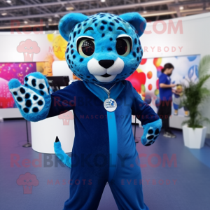 Blue Cheetah maskot maskot...