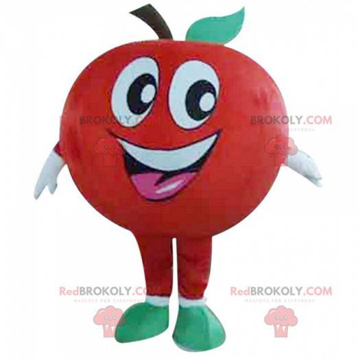 Mascota de manzana roja gigante, disfraz de manzana -