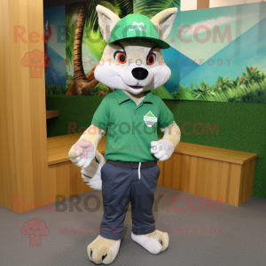 Green Fox maskot kostym...