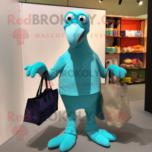 Cyan Dodo Bird mascotte...