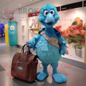 Cyan Dodo Bird maskot...