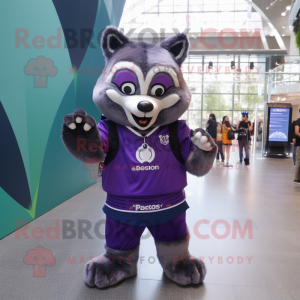 Purple Raccoon- maskotdräkt...