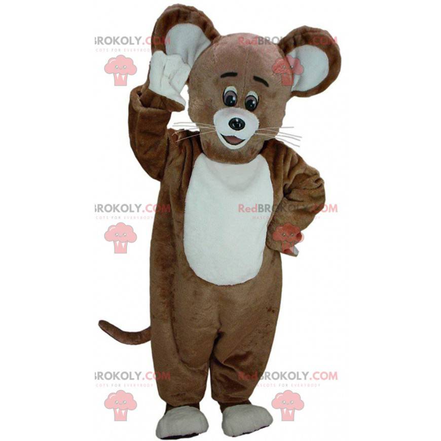 Brown and white mouse mascot, big mouse costume - Redbrokoly.com