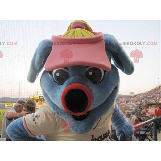 Mascote animal coelho azul - Redbrokoly.com