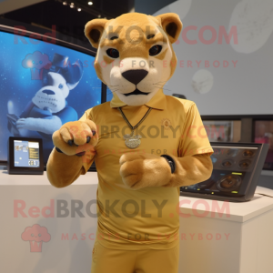 Gold Mountain Lion mascotte...