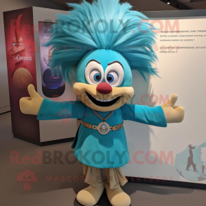 Cyan Chief mascotte kostuum...