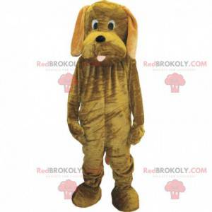 Mascotte de chien marron personnalisable, chien en peluche -