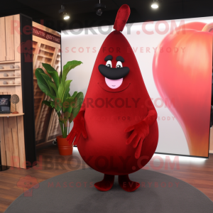 Red Pear mascotte kostuum...