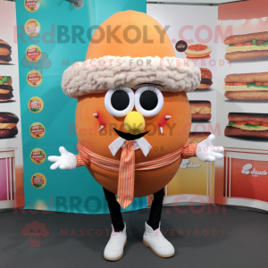 Peach Burgers maskot drakt...
